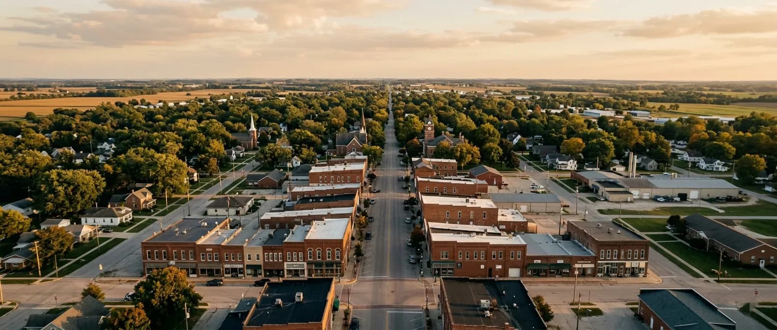 Main Street at sunset — the segment of the economy ACG invests in